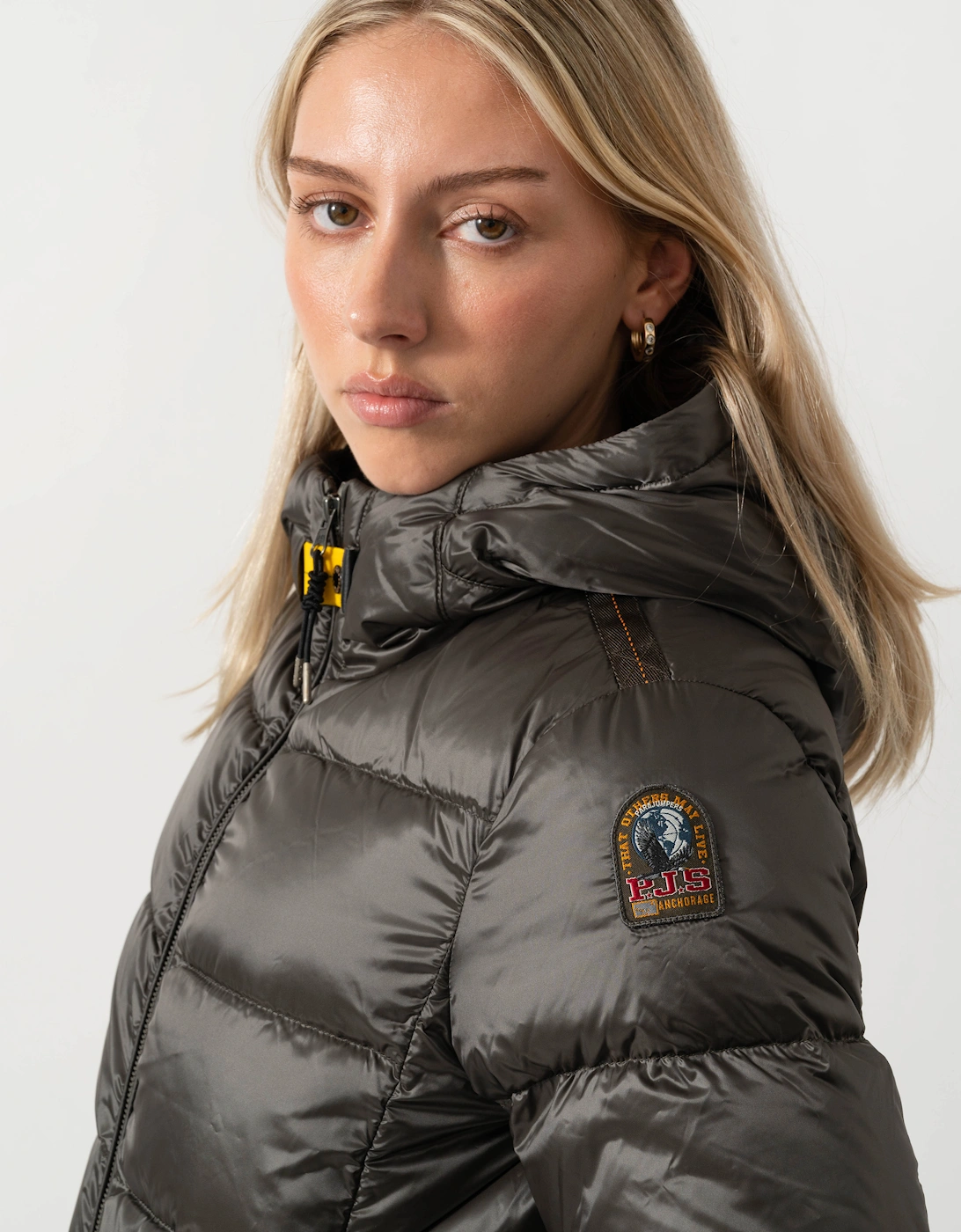 Parajumpers Mariah Womens Hooded Down Bomber Jacket - Taggia Olive 218