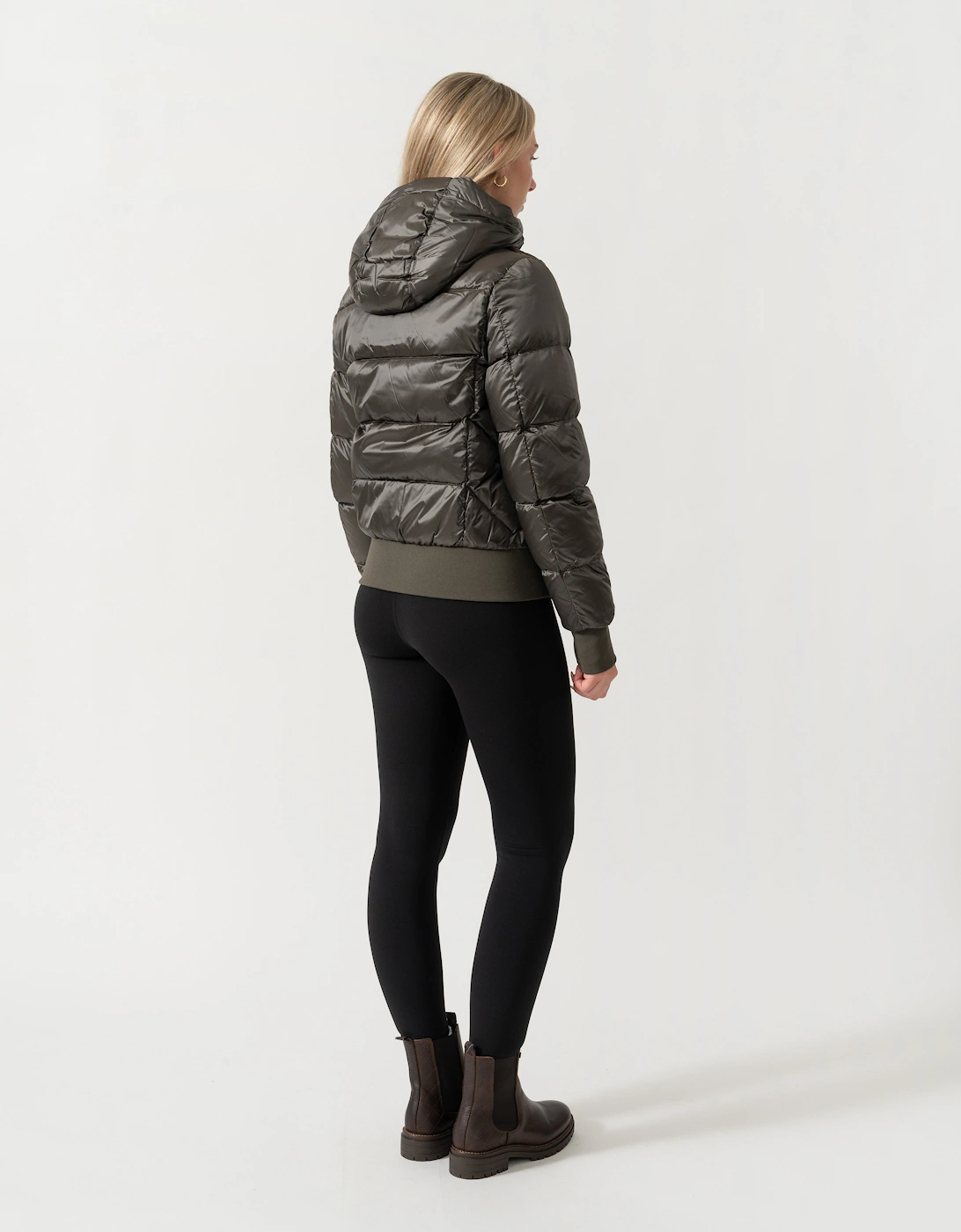 Parajumpers Mariah Womens Hooded Down Bomber Jacket - Taggia Olive 218