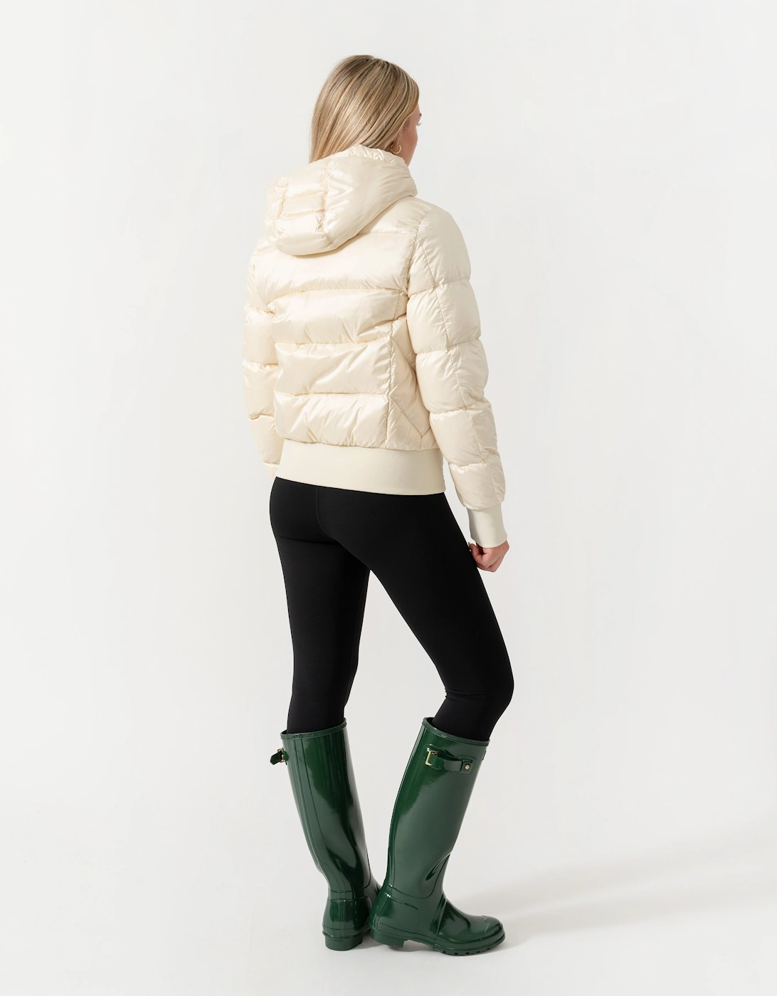 Parajumpers Mariah Womens Hooded Down Bomber Jacket - Warm Ivory 132