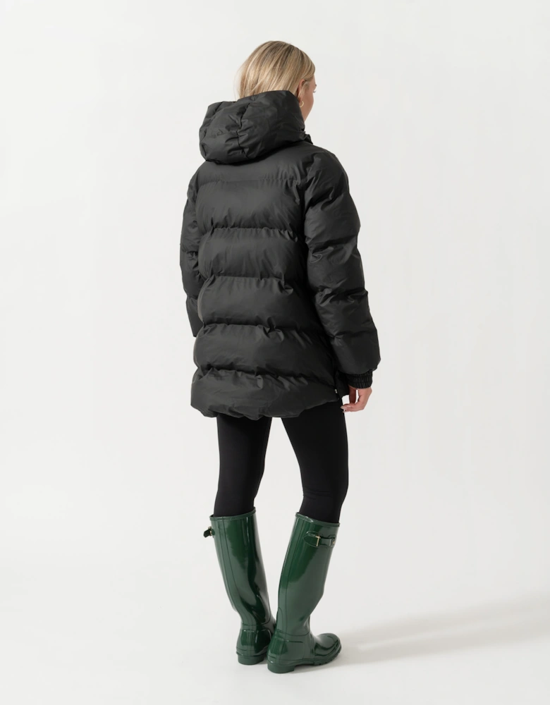 Rains Alta Womens A-Line Puffer Jacket - 01 Black