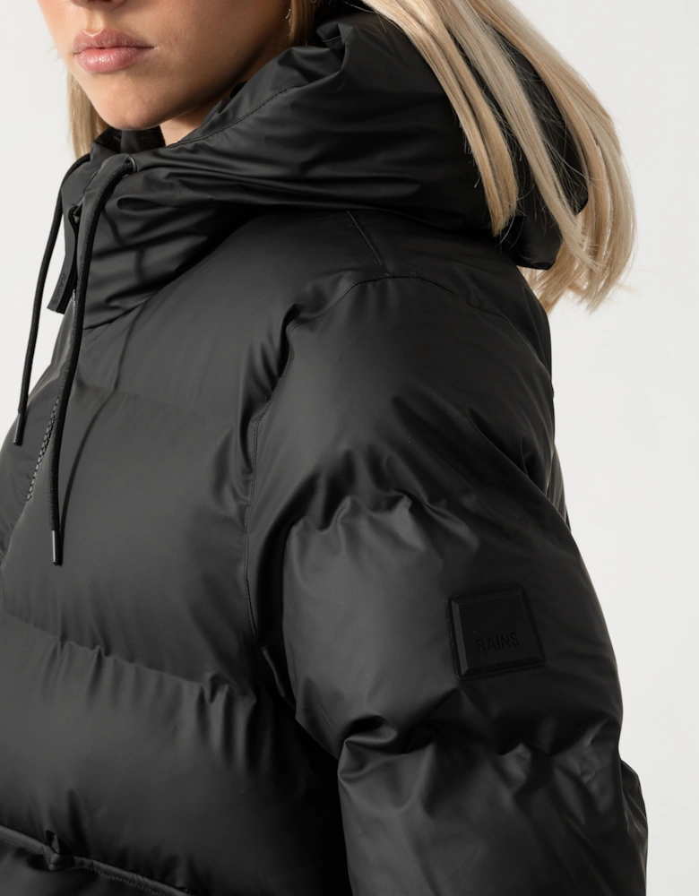 Rains Alta Womens A-Line Puffer Jacket - 01 Black