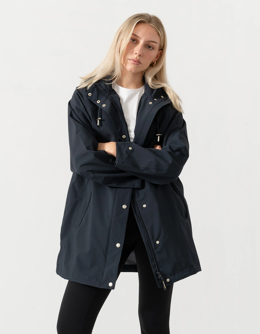 Ilse Jacobsen Gentle Rain Womens Raglan Raincoat - Dark Indigo 660