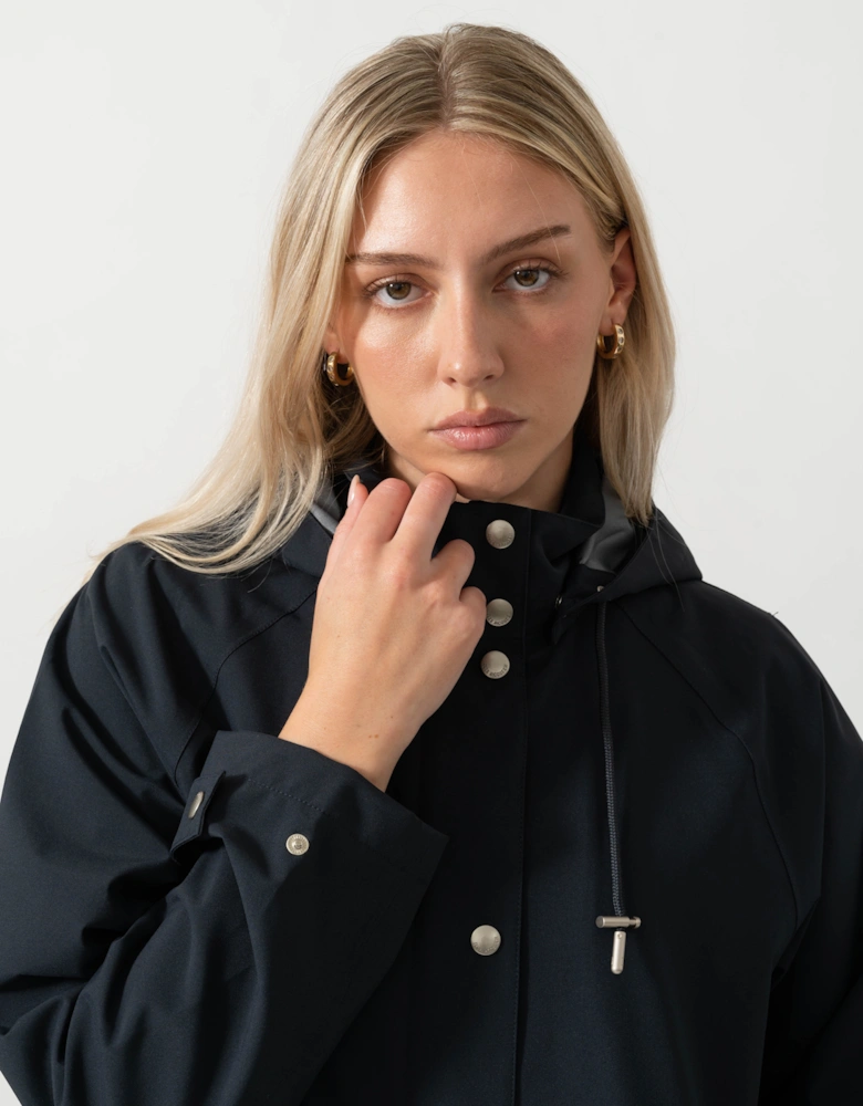 Ilse Jacobsen Gentle Rain Womens Raglan Raincoat - Dark Indigo 660