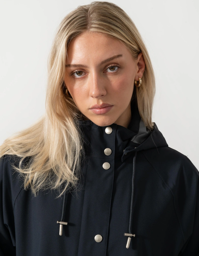 Ilse Jacobsen Gentle Rain Womens Raglan Raincoat - Dark Indigo 660