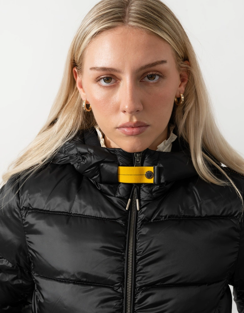 Parajumpers Mariah Womens Hooded Down Bomber Jacket - Black 541