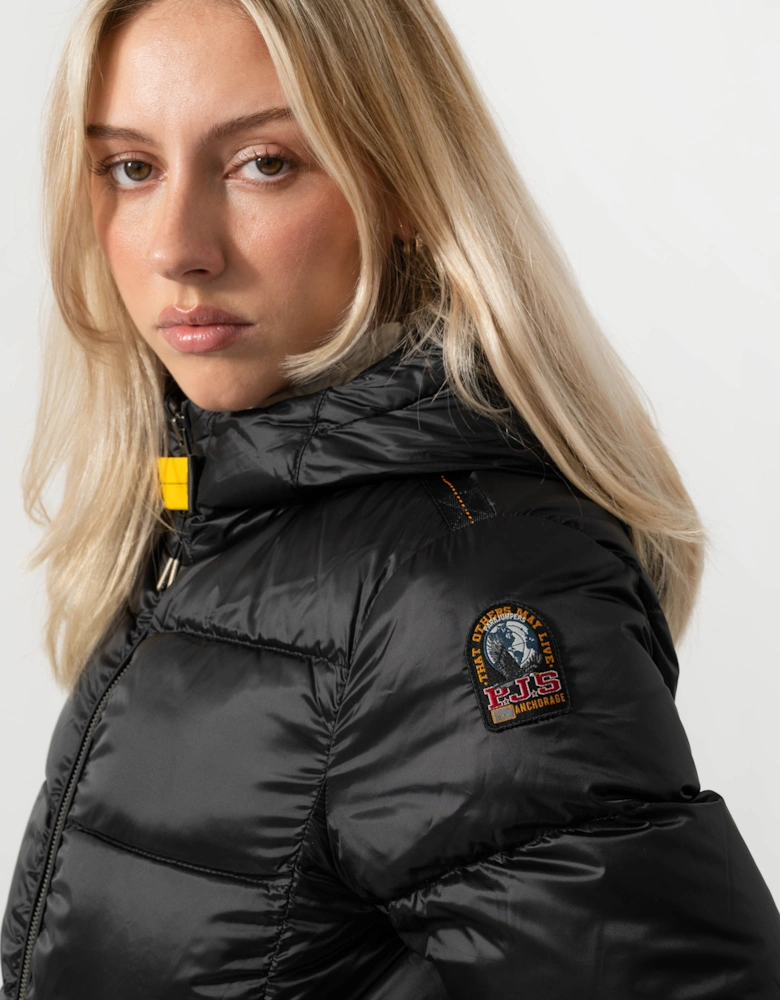 Parajumpers Mariah Womens Hooded Down Bomber Jacket - Black 541