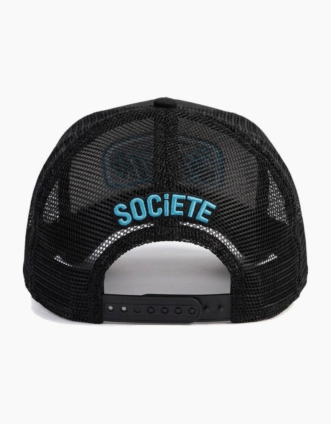Societe Noir Script Mesh Trucker Cap Black/Turquoise
