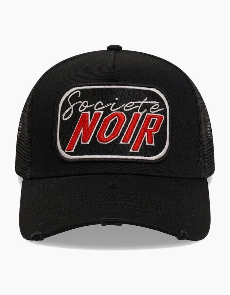 Societe Noir Script Mesh Trucker Cap Black/Red