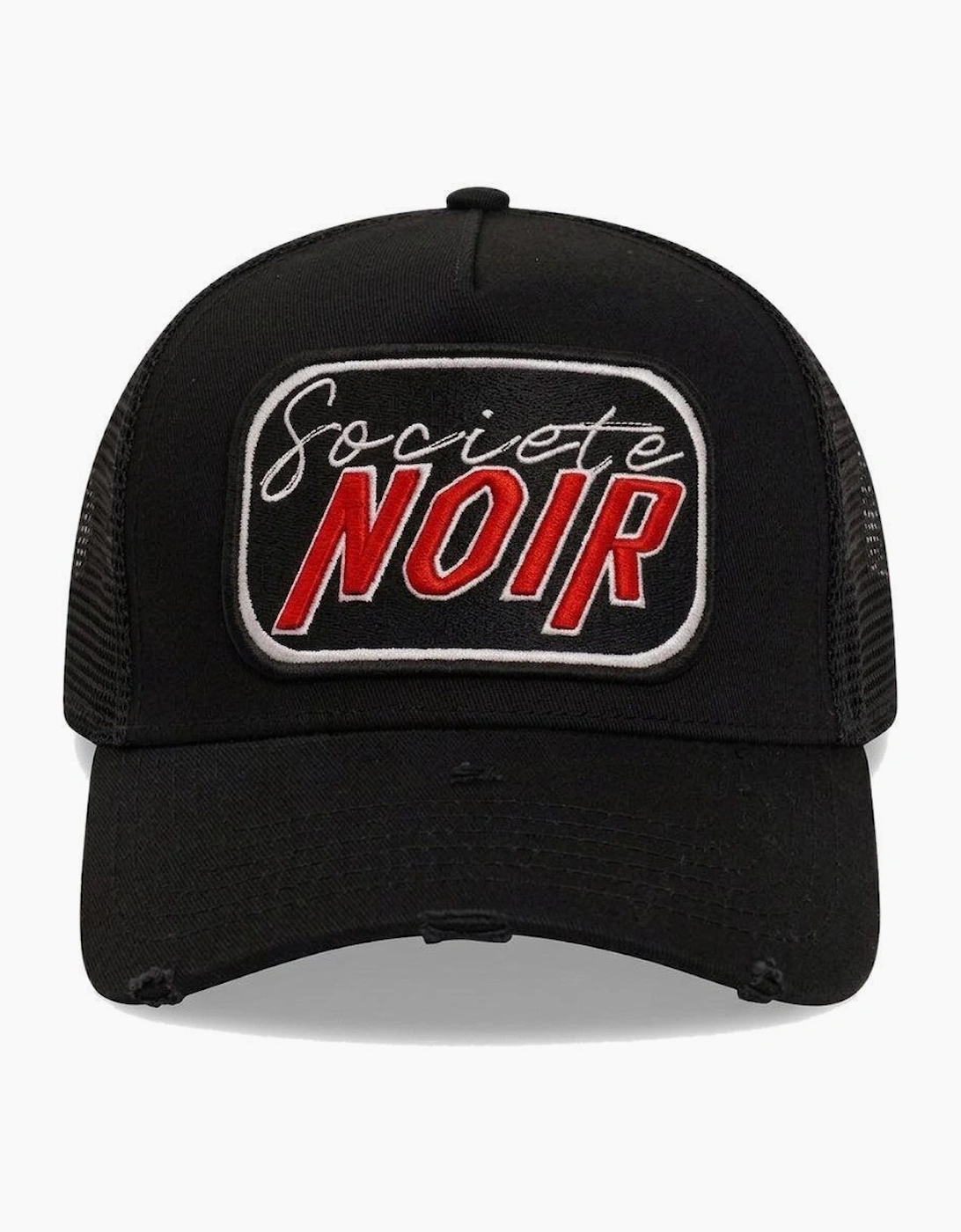 Societe Noir Script Mesh Trucker Cap Black/Red
