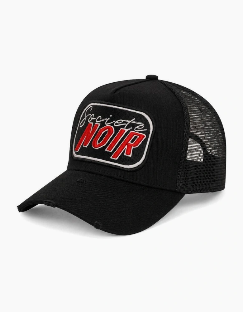 Societe Noir Script Mesh Trucker Cap Black/Red