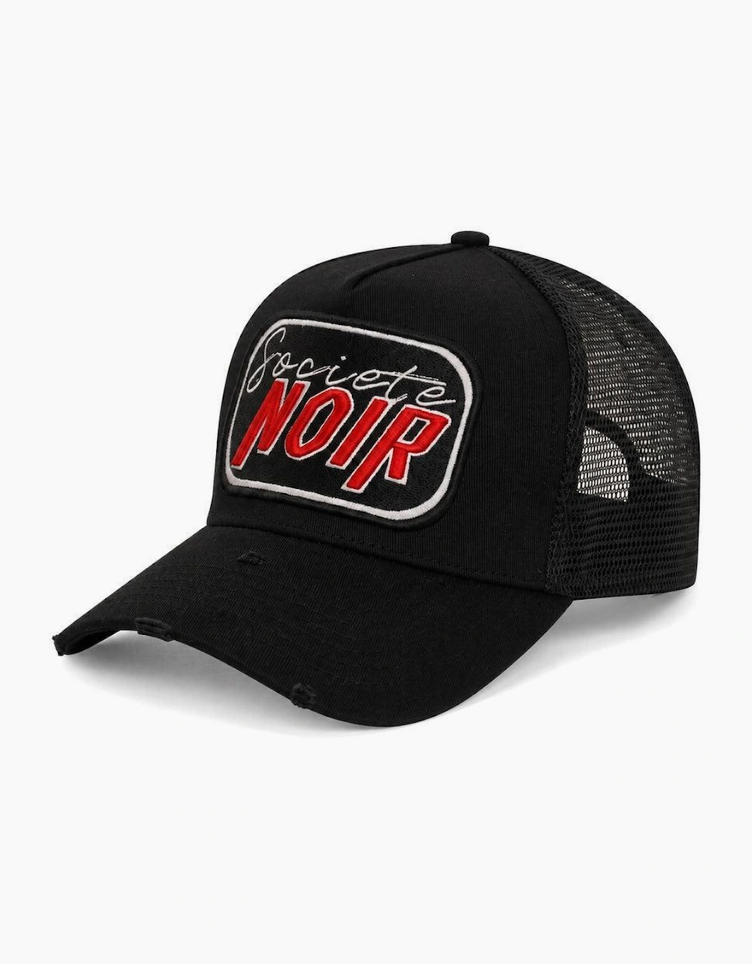 Societe Noir Script Mesh Trucker Cap Black/Red