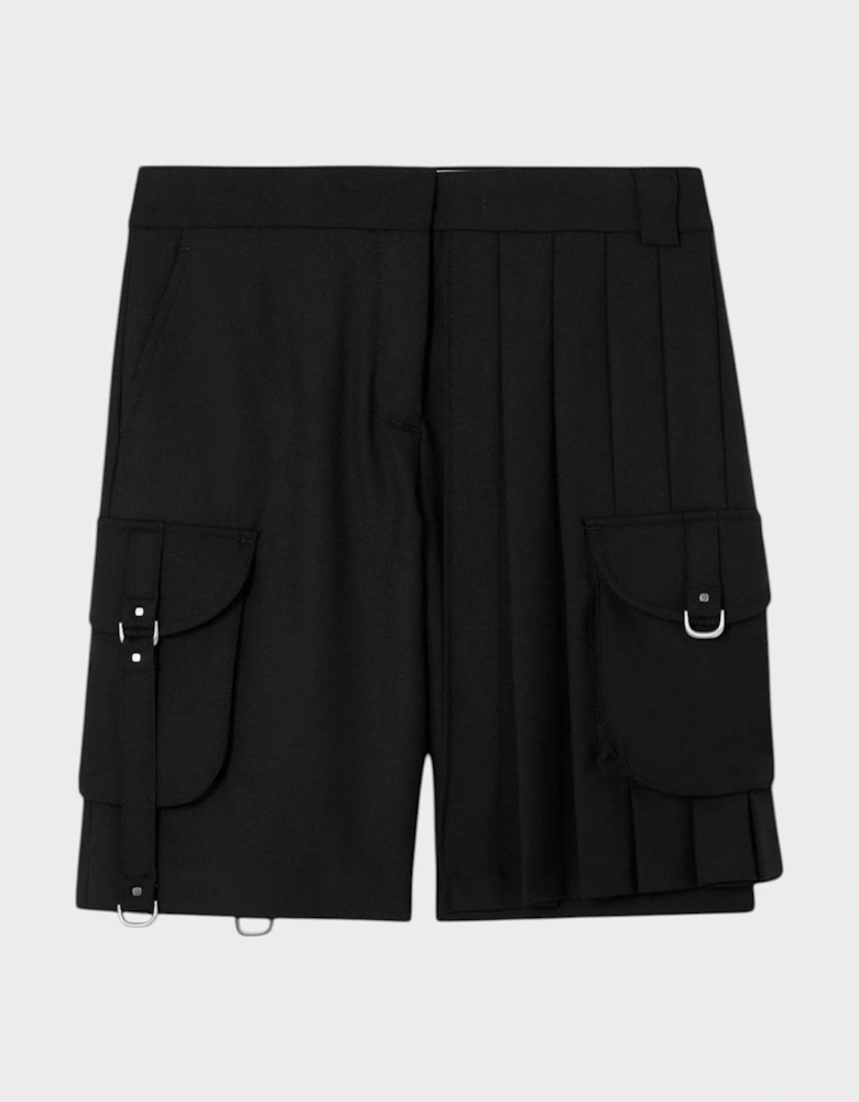 Blend Cargo Pleated Shorts Black