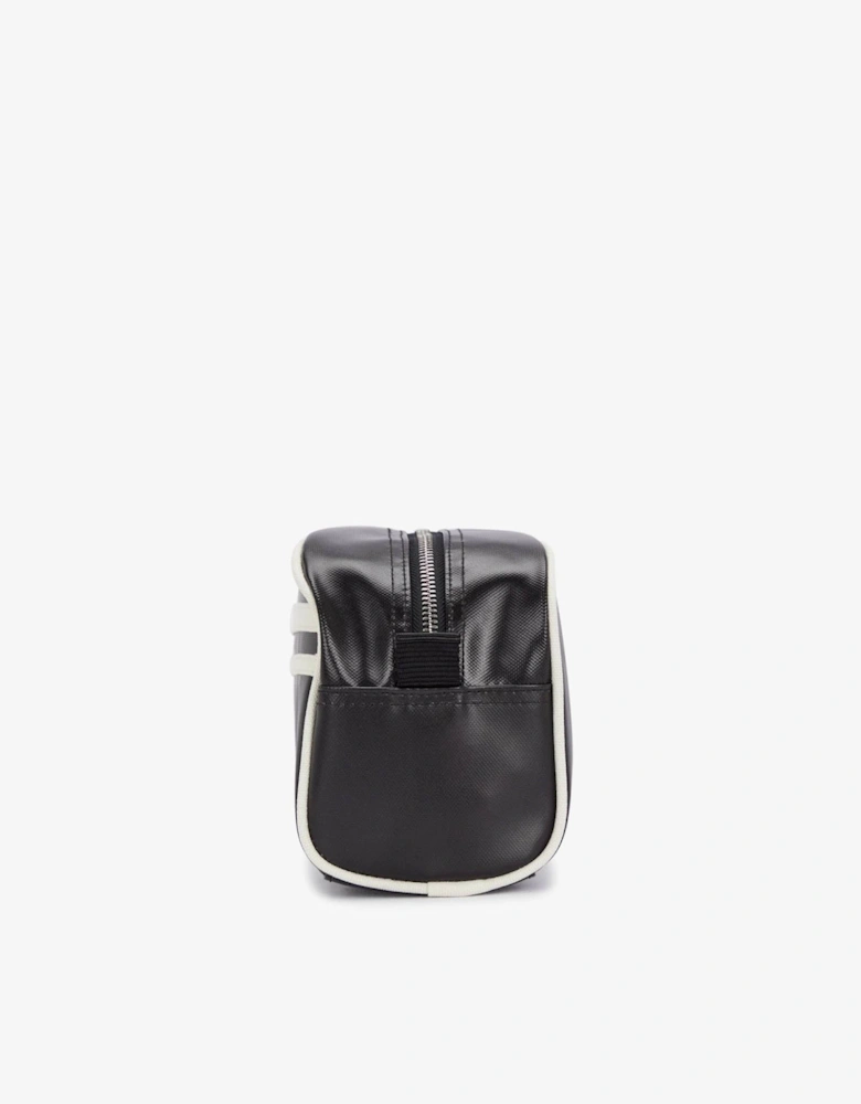 Fred Perry Mens Coated Polyester Wash Bag - Black/Ecru D57