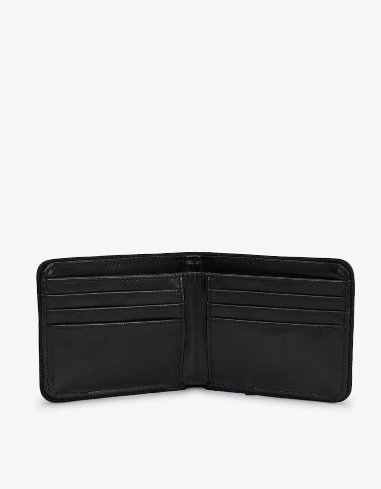 Fred Perry Mens Tonal Coated Polyester Billfold - Black/Gold 774