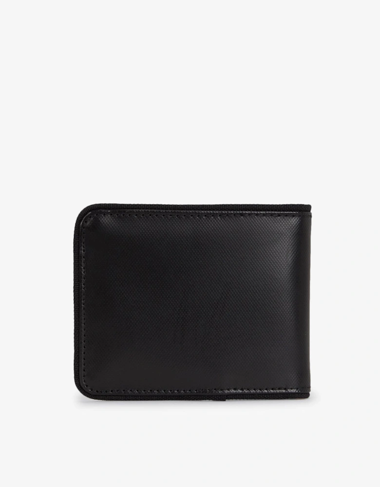 Fred Perry Mens Tonal Coated Polyester Billfold - Black/Gold 774
