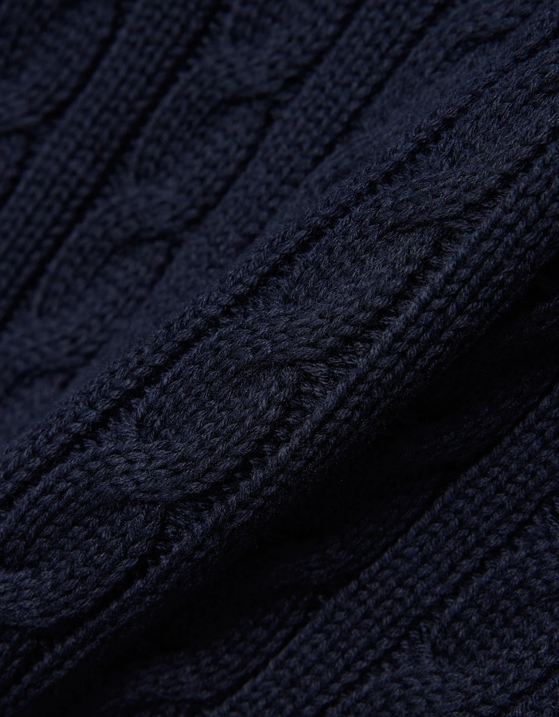 Lacoste Cable Knit Mens Cotton Jumper - Navy Blue/Green 802