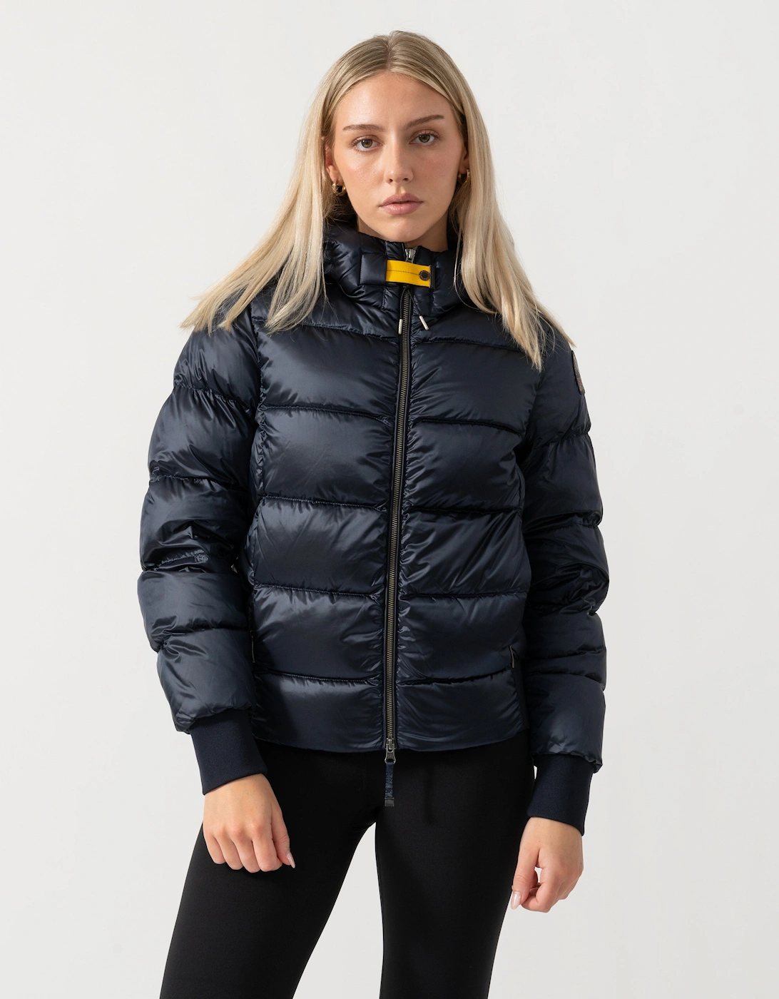 Parajumpers Mariah Womens Hooded Down Bomber Jacket - Blue Navy 316
