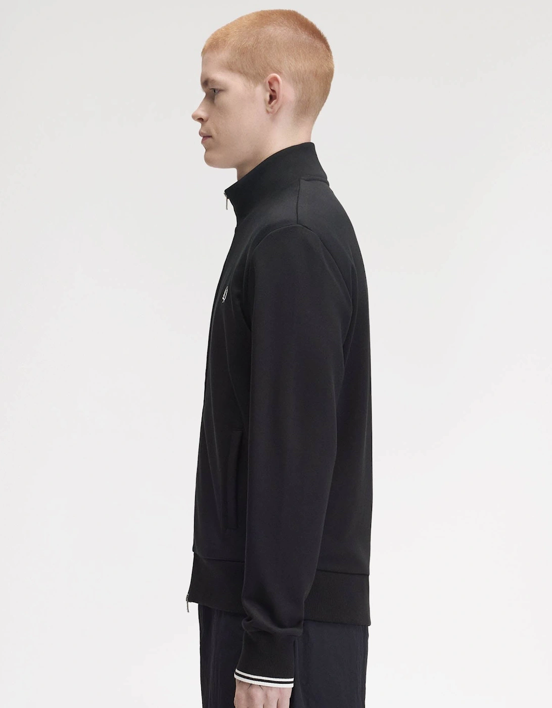Fred Perry Mens Zip Through Sweatshirt - Black 102