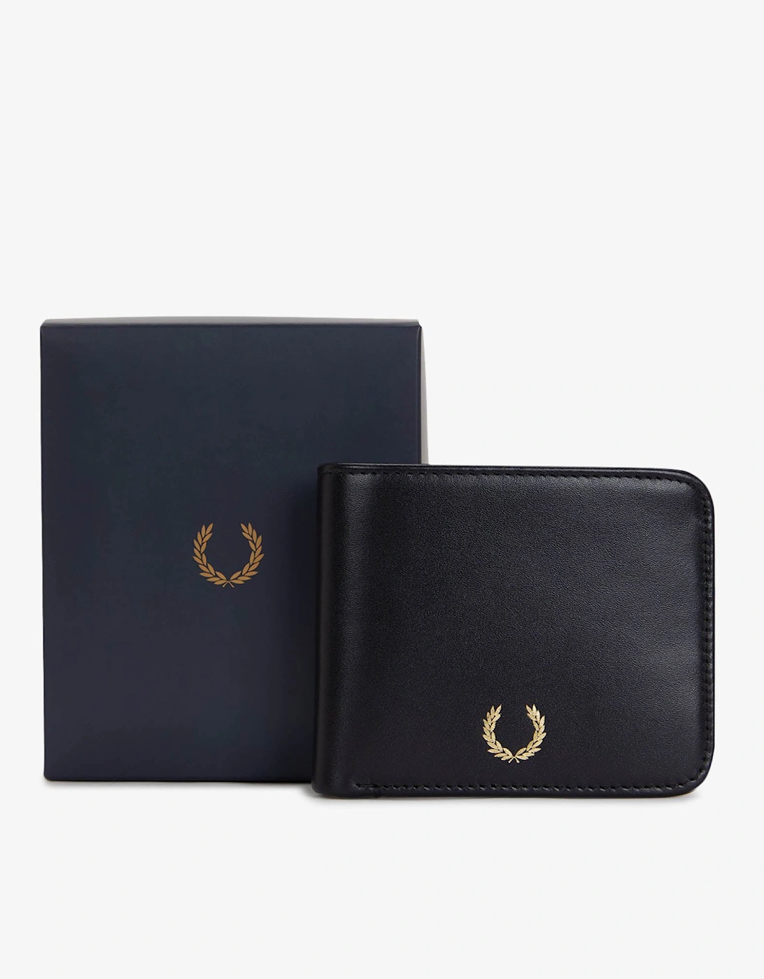 Fred Perry Mens Smooth Leather Billfold Wallet - Black 102