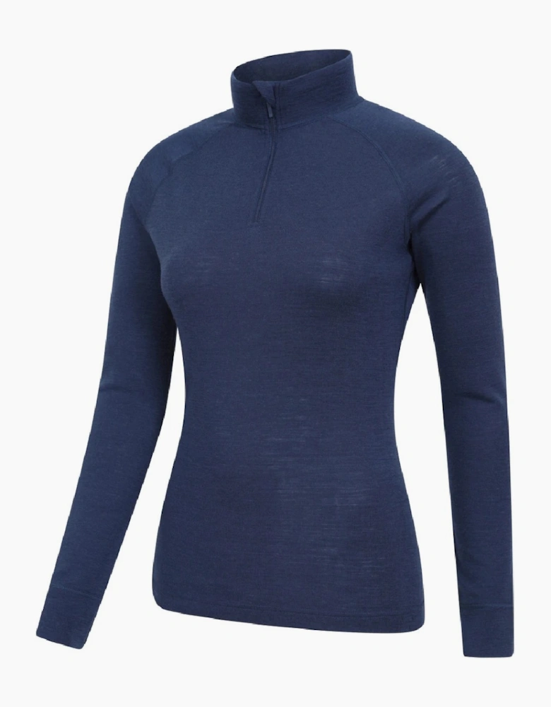 Mountain Warehouse Womens/Ladies Merino Wool Zip Neck Thermal Top