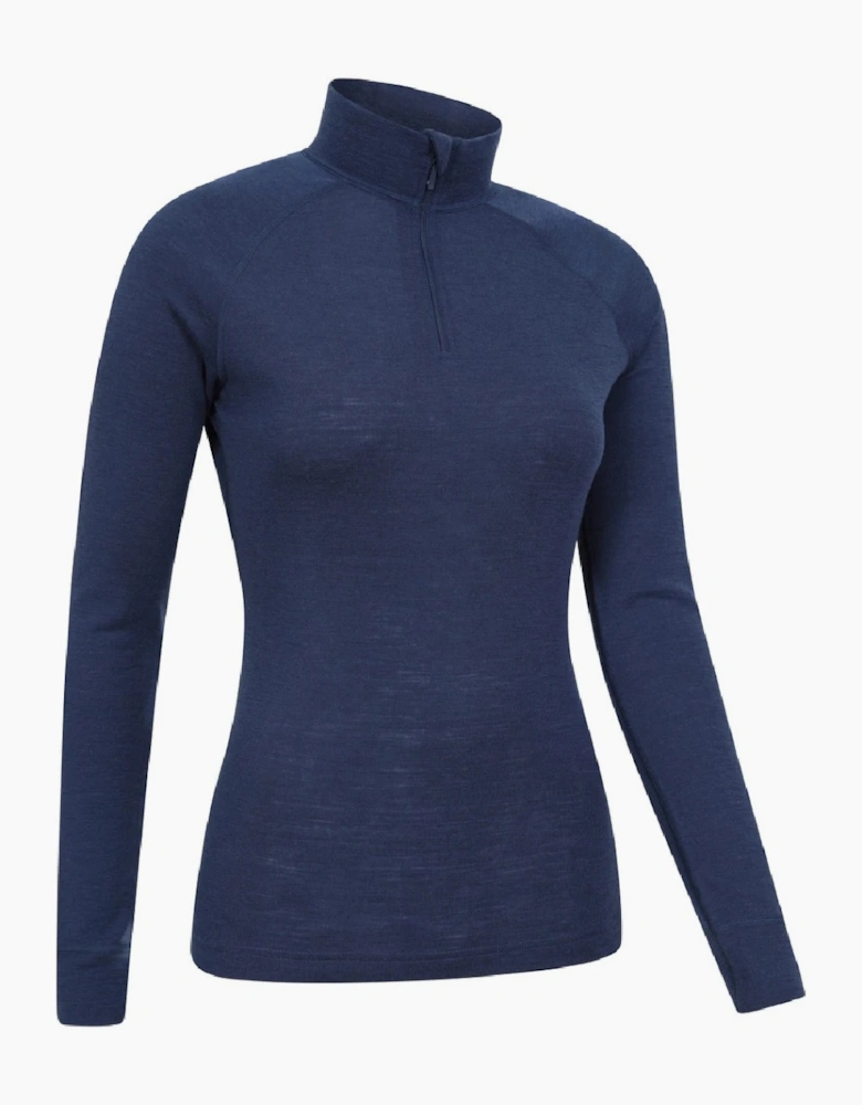 Mountain Warehouse Womens/Ladies Merino Wool Zip Neck Thermal Top