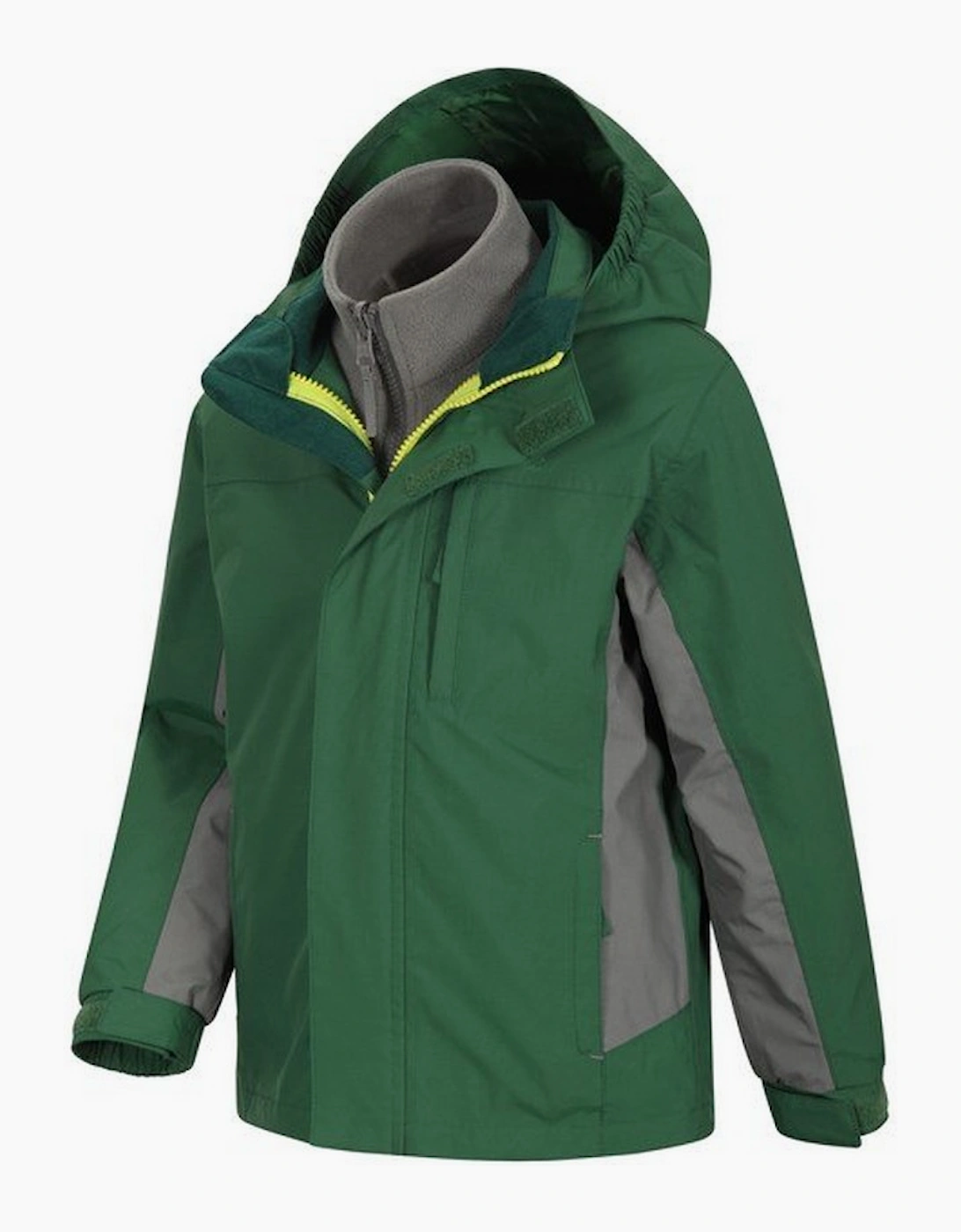 Mountain Warehouse Cobalt Childrens/Kids Cannonball 3 In 1 Waterproof Jacket - 13 Years - 100% Nylon - Image 2