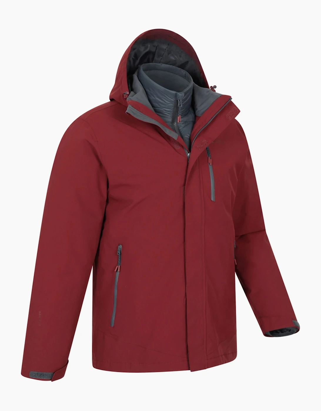 Mountain Warehouse Mens Sycamore 3 in 1 Waterproof Jacket
