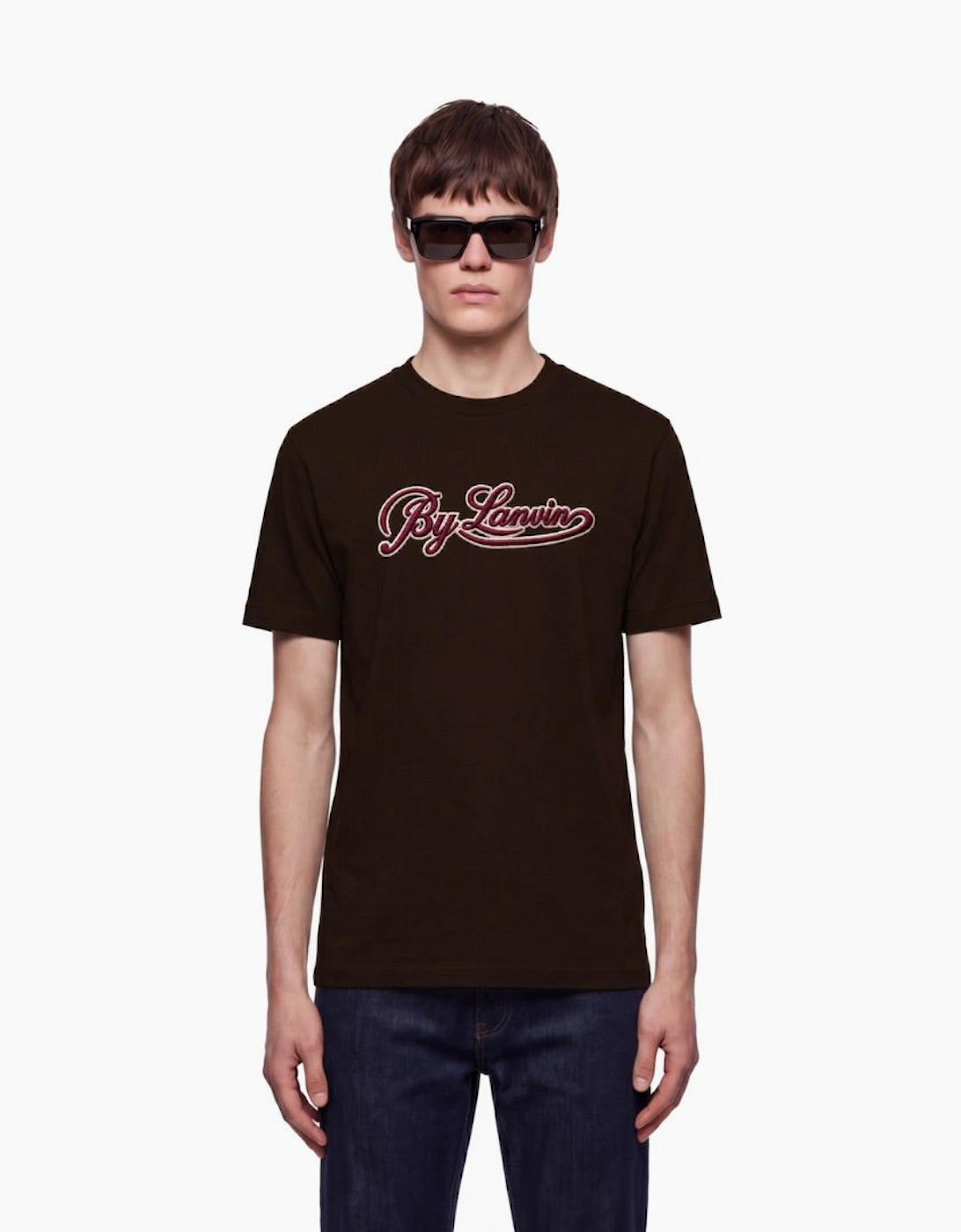 By Lanvin Script Logo Dark Brown T-Shirt