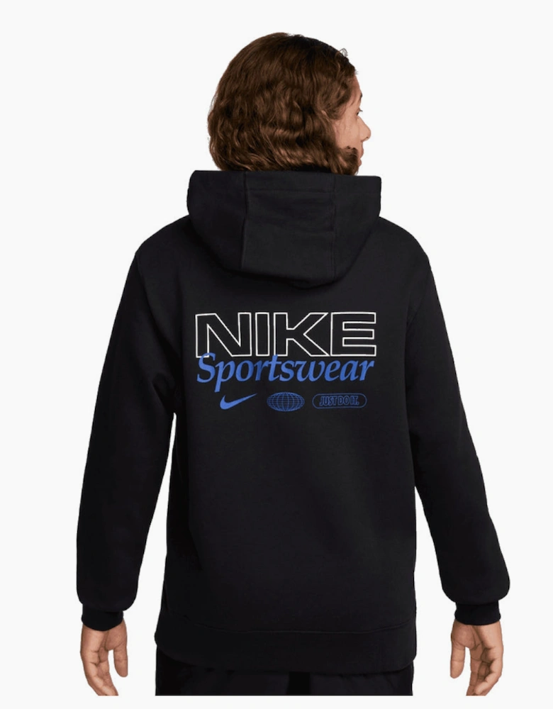 Nike Sportswear Graphic Overhead Black Hoodie