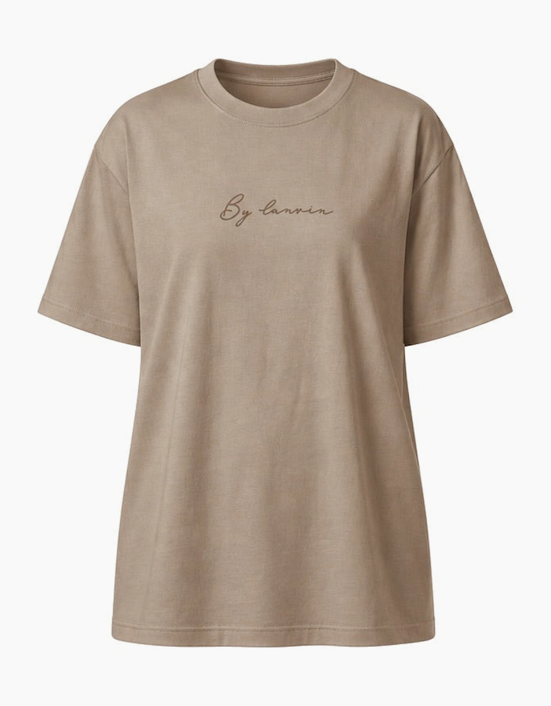 By Lanvin Signature Logo Taupe T-Shirt