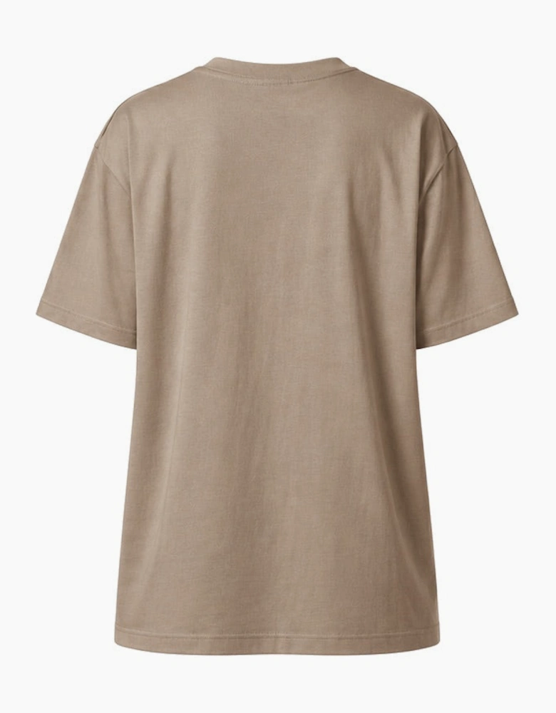 By Lanvin Signature Logo Taupe T-Shirt