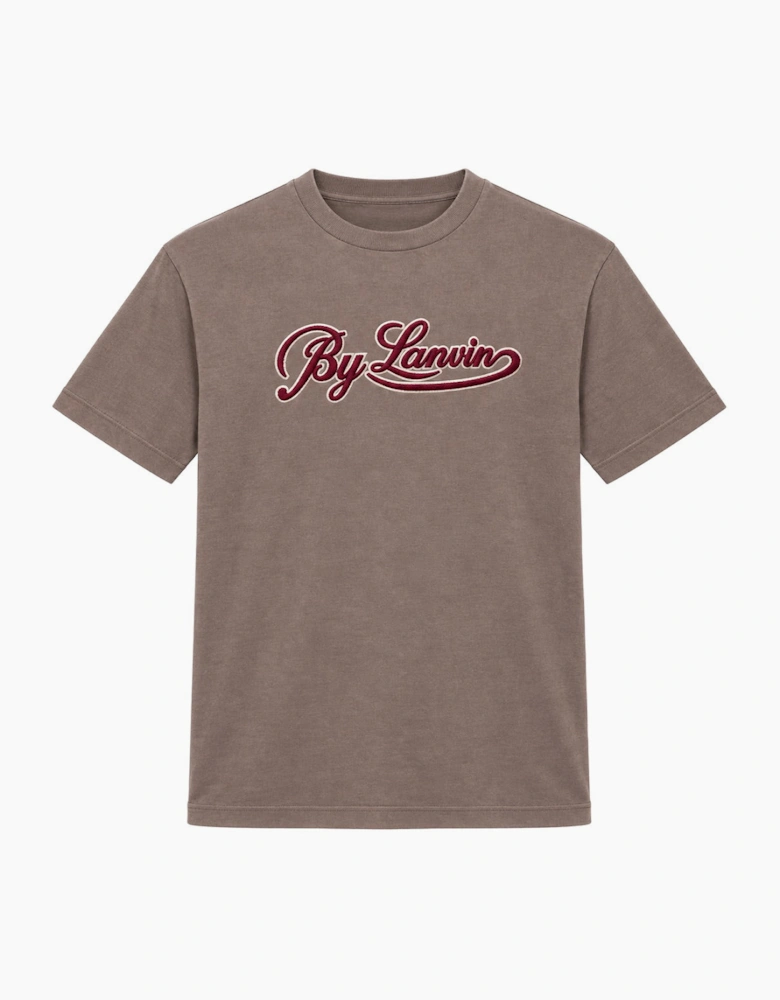 By Lanvin Script Logo Brown T-Shirt