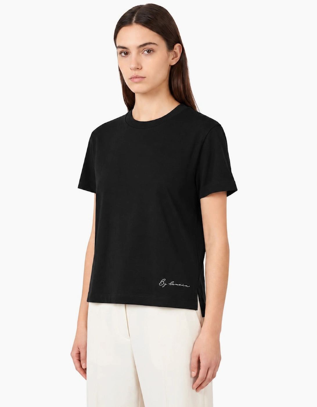 By Lanvin Small Signature Logo Black T-Shirt