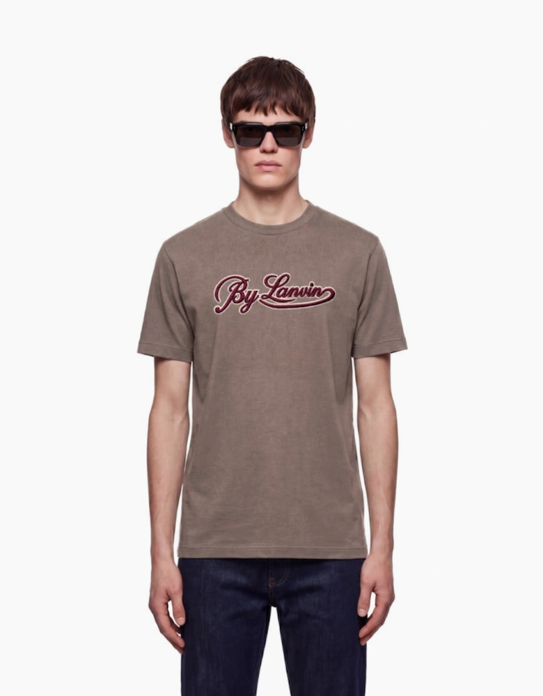 By Lanvin Script Logo Brown T-Shirt