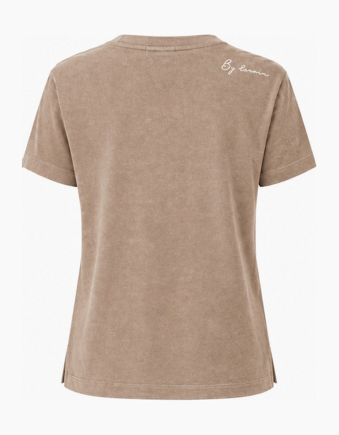 By Lanvin Shoulder Logo Taupe T-Shirt