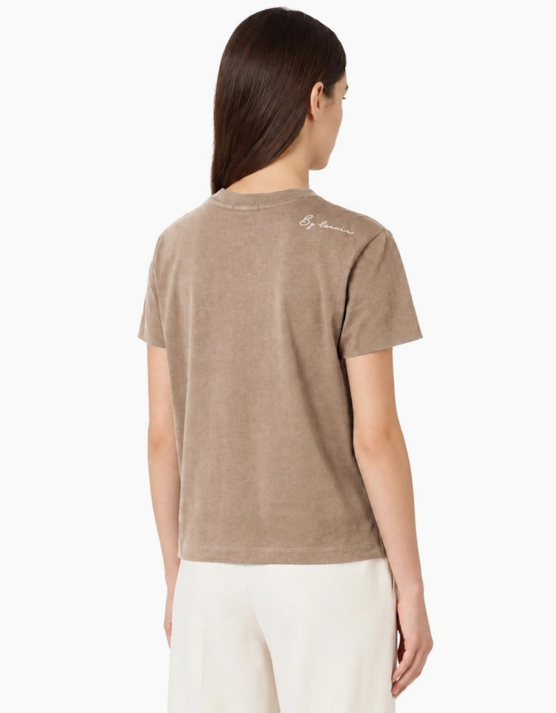 By Lanvin Shoulder Logo Taupe T-Shirt