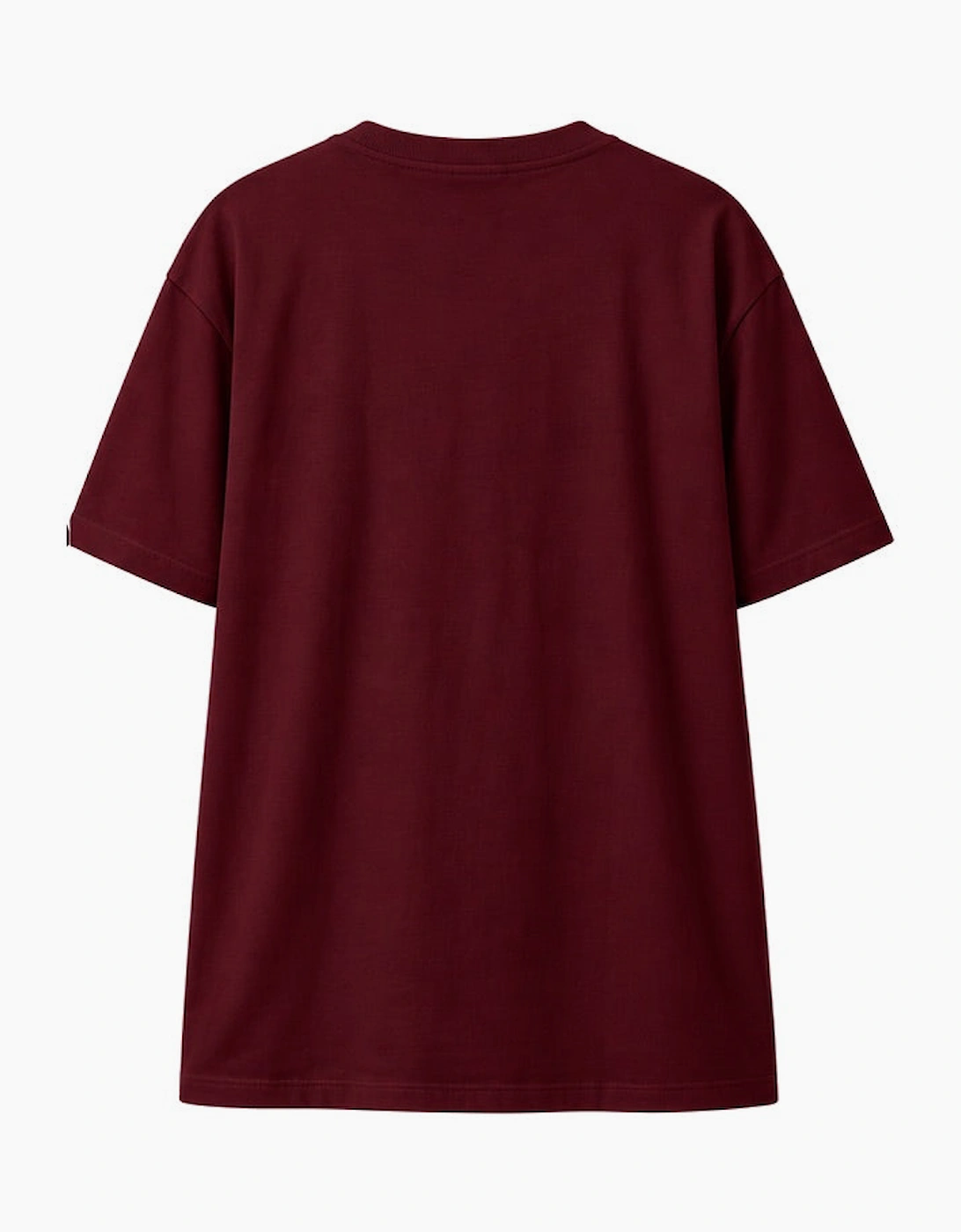 By Lanvin Printed Central Logo Burgundy T-Shirt