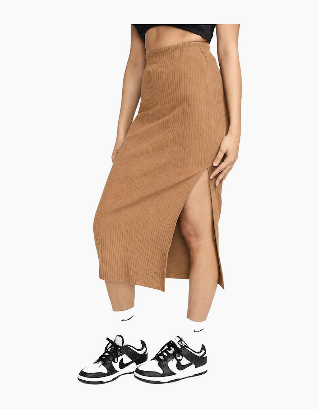 Nike Sportswear Chill Rib Tan Skirt