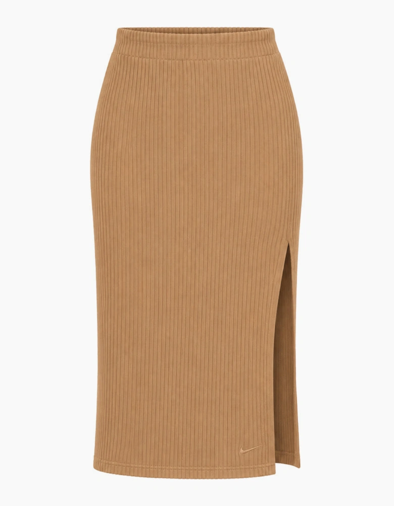 Nike Sportswear Chill Rib Tan Skirt