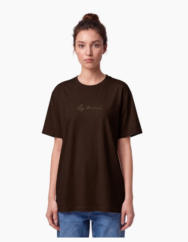 By Lanvin Signature Logo Dark Brown T-Shirt