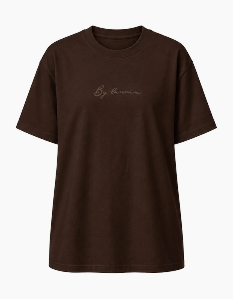 By Lanvin Signature Logo Dark Brown T-Shirt