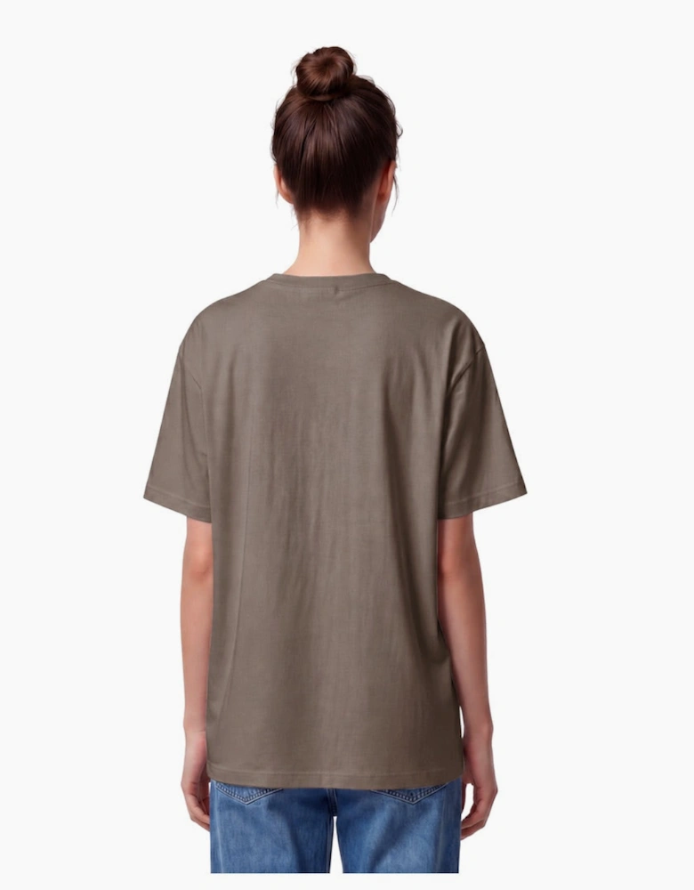 By Lanvin Printed Central Logo Brown T-Shirt