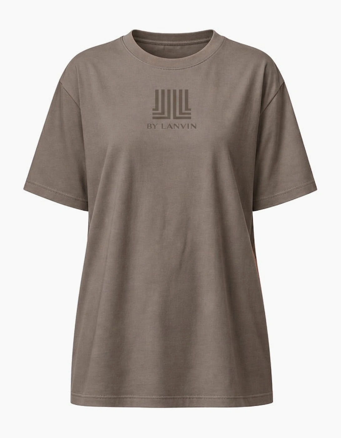 By Lanvin Printed Central Logo Brown T-Shirt