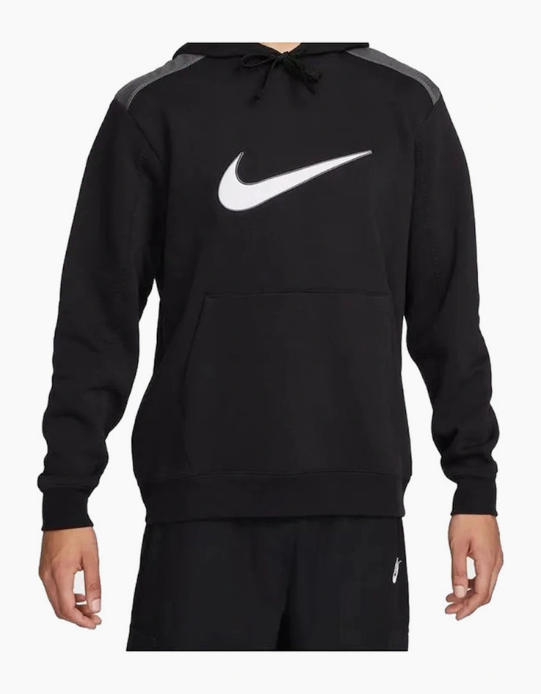 Nike Sportswear Men's Fleece Black Iron Grey Hoodie