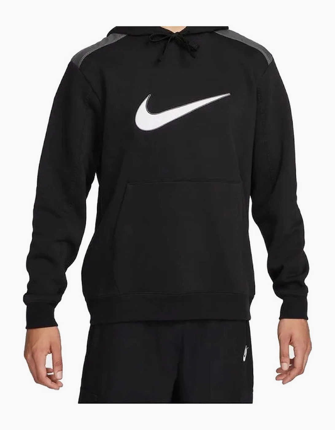 Nike Sportswear Men's Fleece Black Iron Grey Hoodie