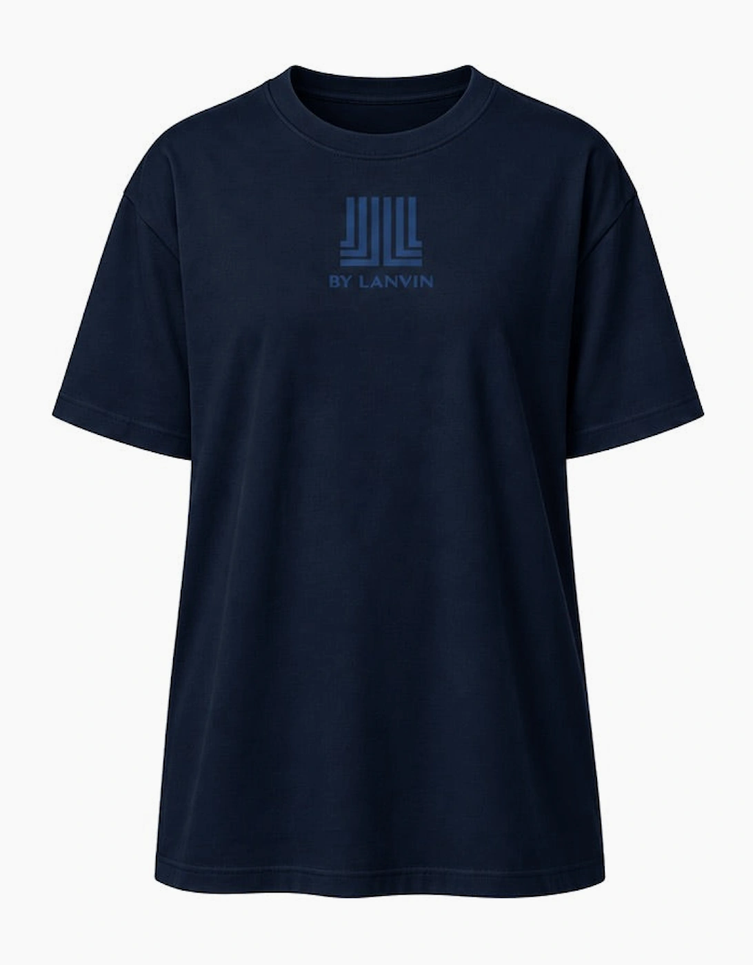 By Lanvin Printed Central Logo Blue T-Shirt
