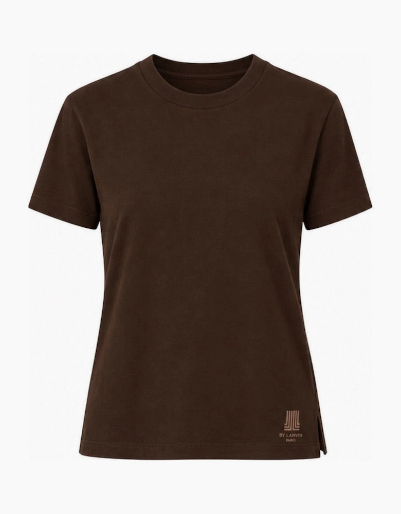By Lanvin Shoulder Logo Dark Brown T-Shirt