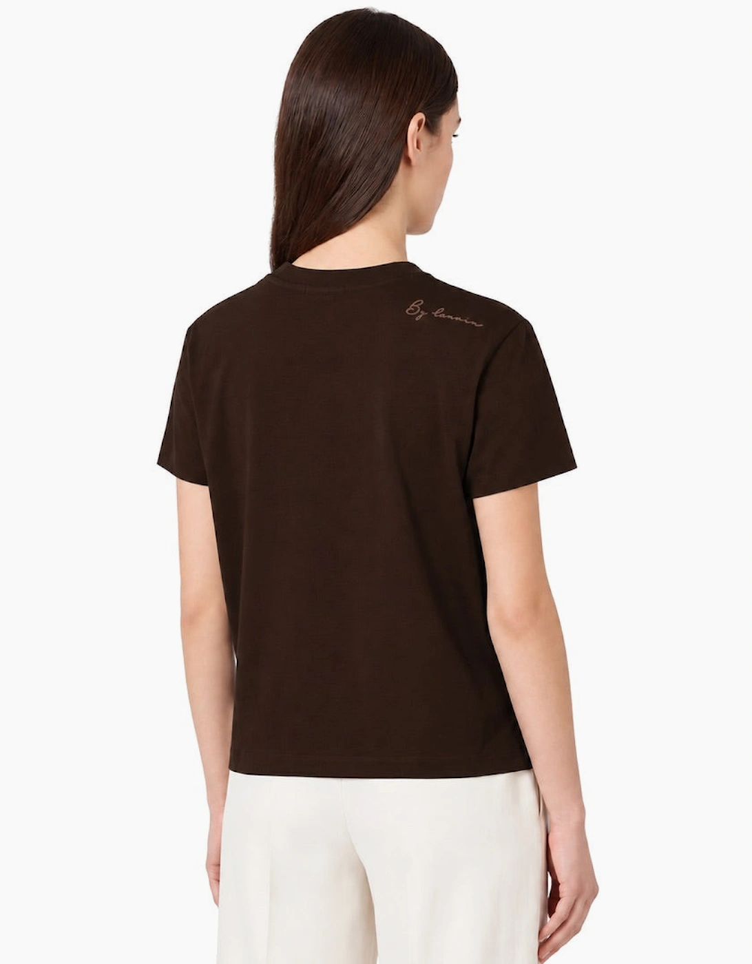 By Lanvin Shoulder Logo Dark Brown T-Shirt