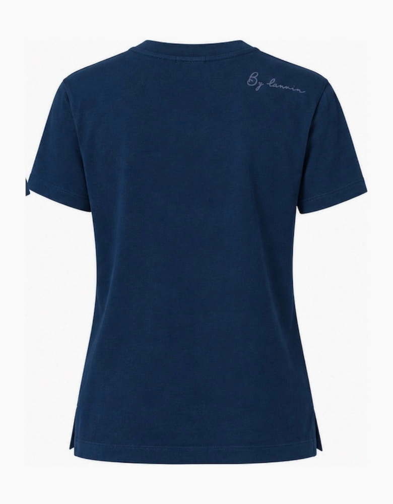 By Lanvin Shoulder Logo Blue T-Shirt