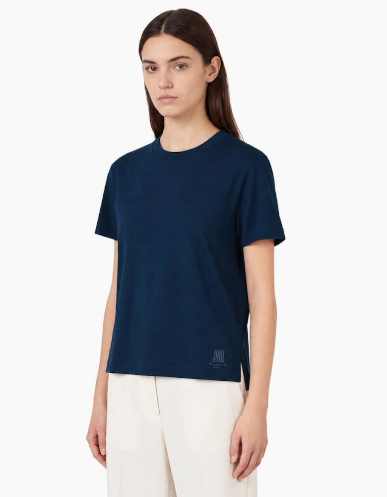 By Lanvin Shoulder Logo Blue T-Shirt